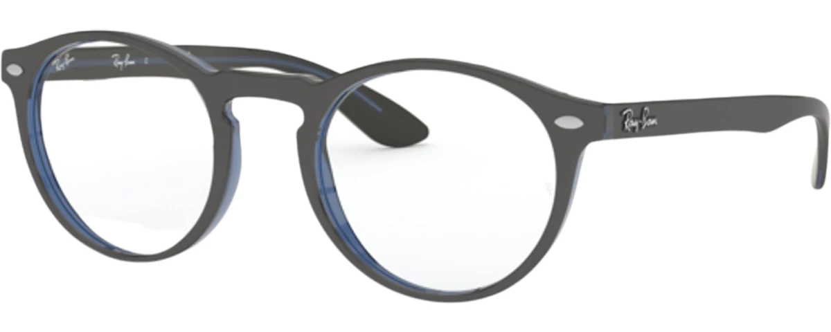 GREY ON TRANSPARENT BLUE