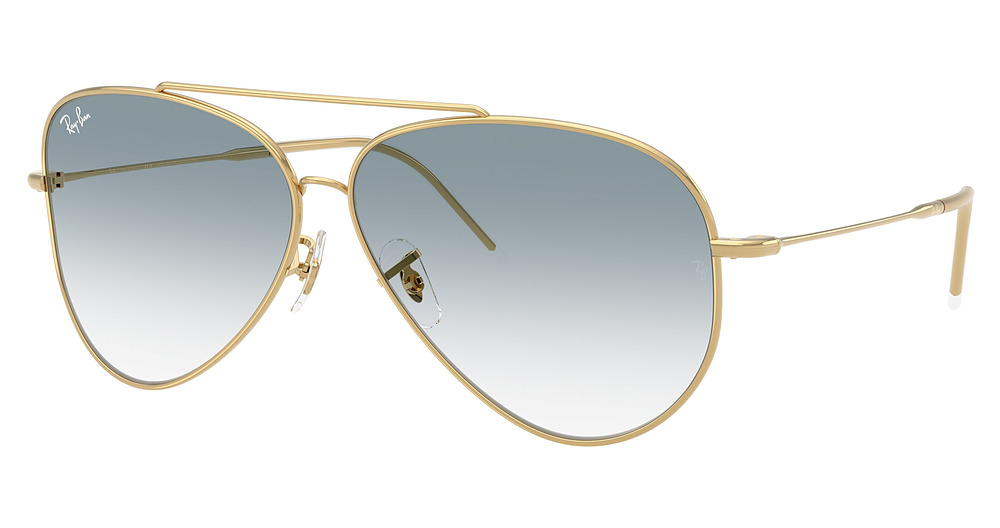 Ray-Ban RBR0101S AVIATOR REVERSE aviator sunglasses in Arista/Clear Gradient Blue