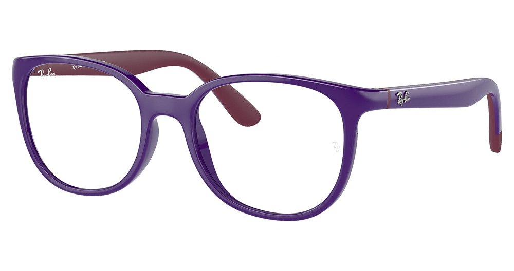 Ray-Ban RY1631 round eyeglasses in Violet on Rubber Bordeau