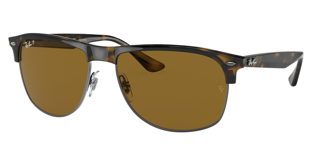 Ray-Ban RB4342 rectangle sunglasses in Havana/Dark Brown Polarized