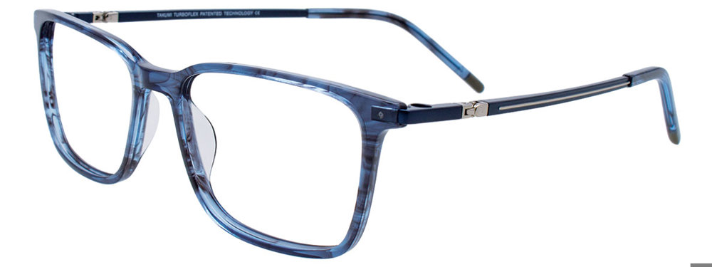 Transparent Blue & Dark Grey
