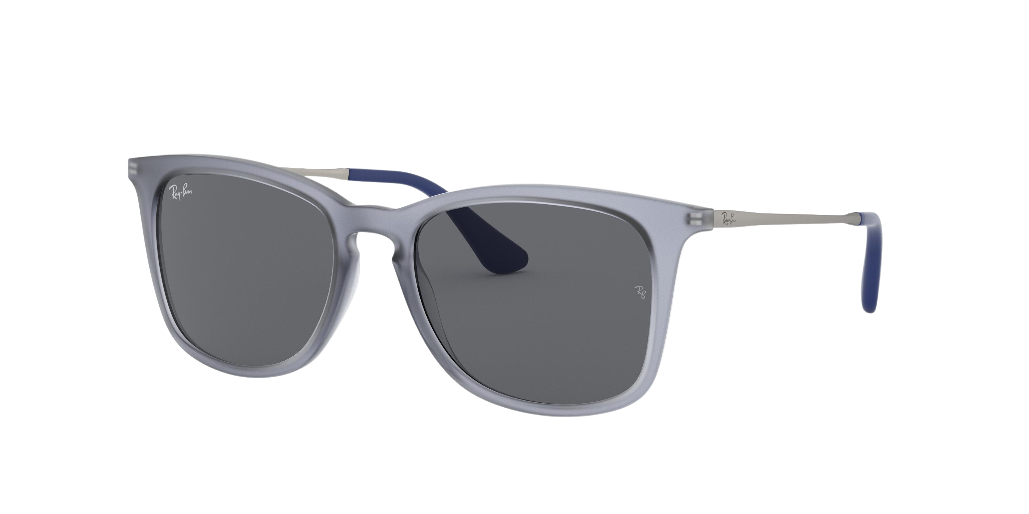 Ray-Ban RJ9063S square sunglasses in Rubber Trasparent Grey