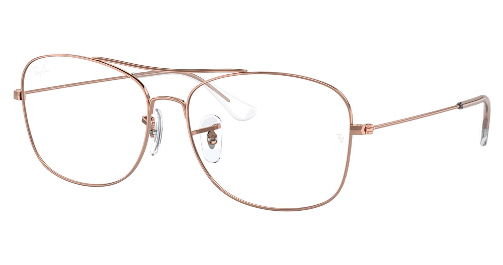 Ray-Ban RX6499 aviator eyeglasses in Rose Gold