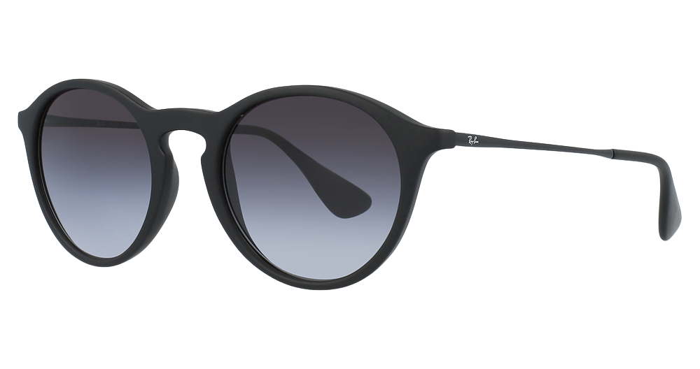 Ray-Ban RB4243 round sunglasses in Rubber Black/Light Grey Gradient Dark Grey