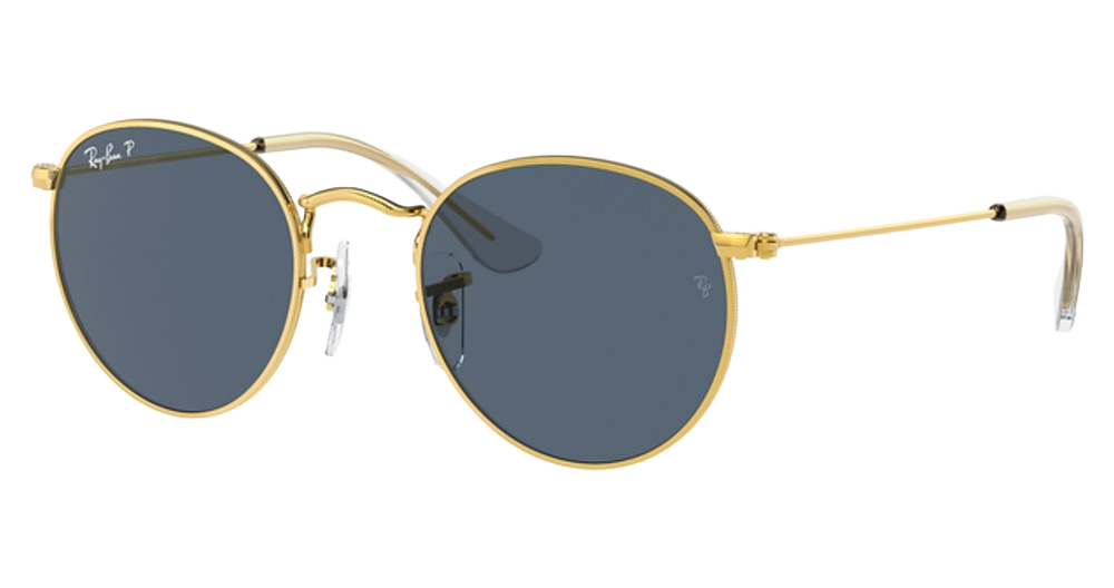 Ray-Ban RJ9547S JUNIOR ROUND round sunglasses in Legend Gold/Polarized Dark Blue