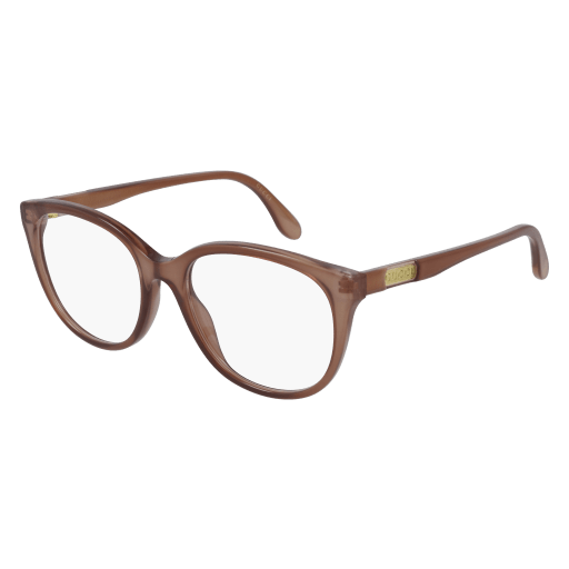 Gucci GG0791O round eyeglasses in Brown Brown Transparent