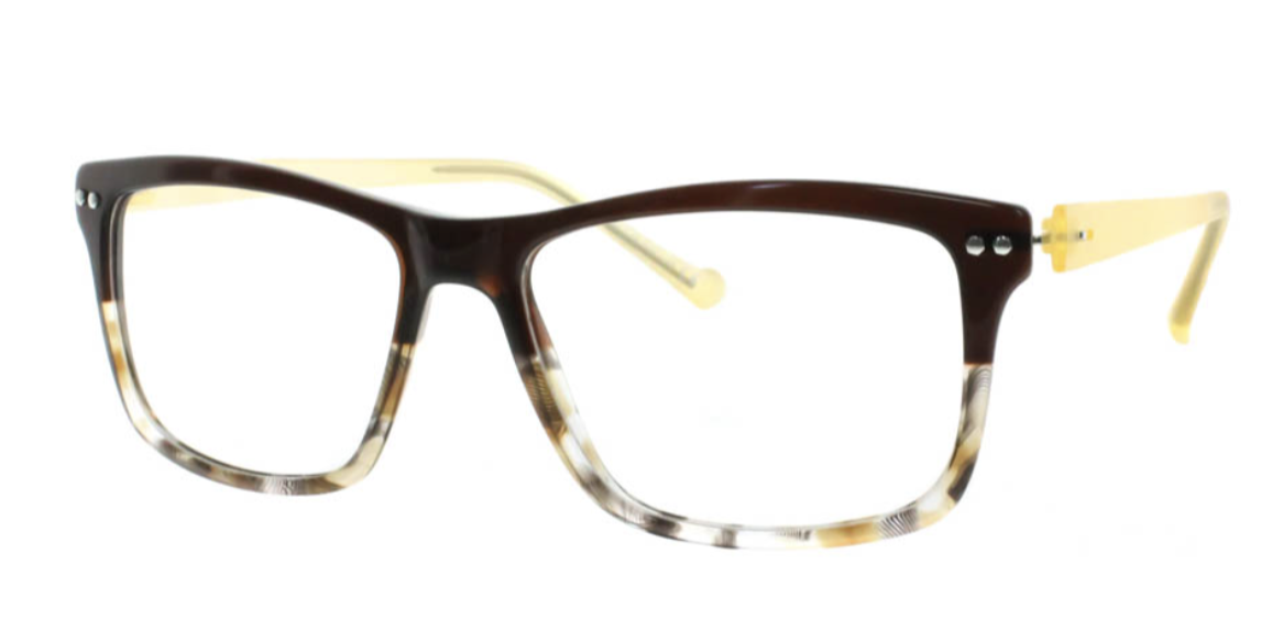 iGreen IGV04.61 square eyeglasses in Top Brown/Light Brown Havana