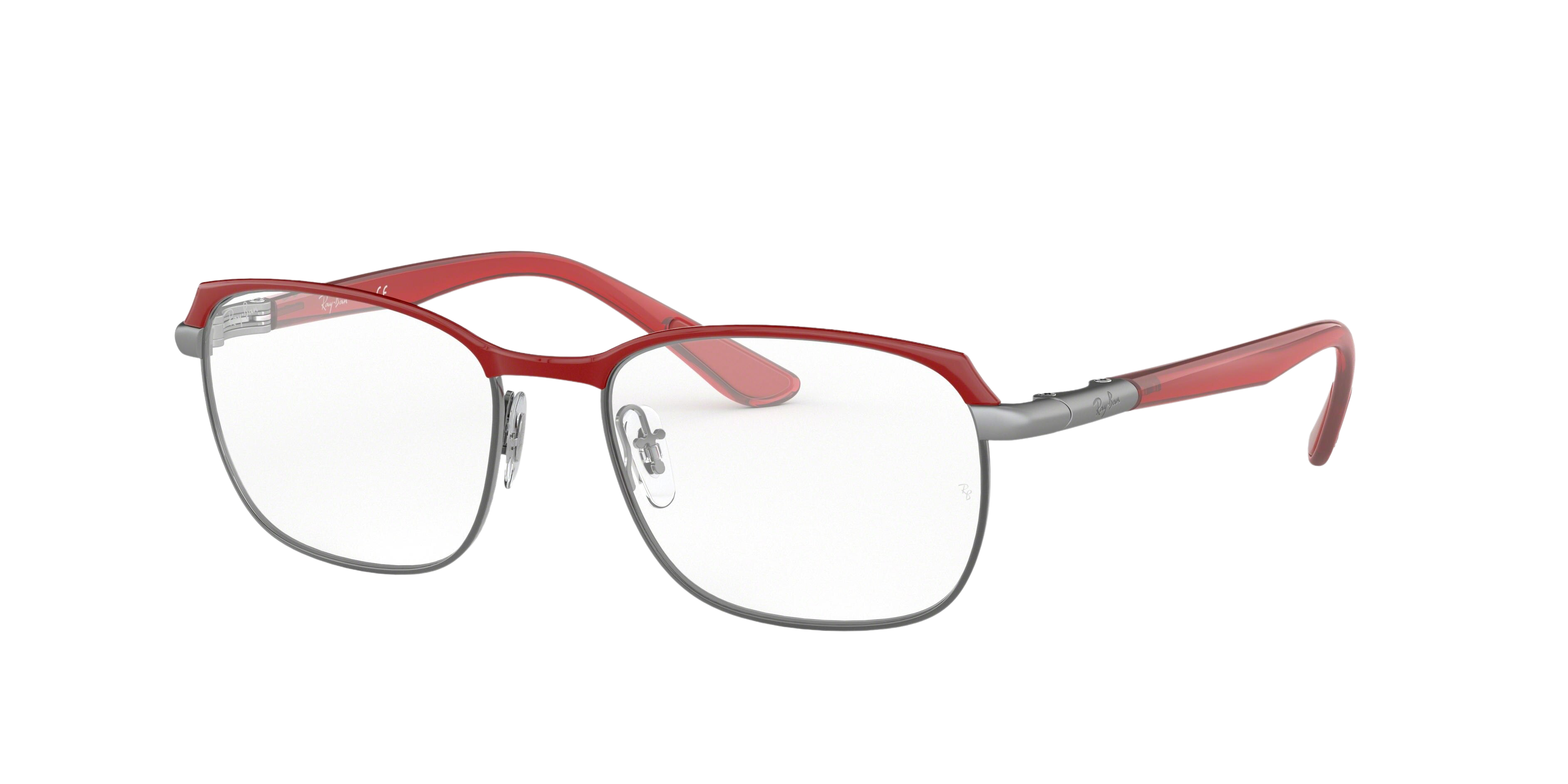 Ray-Ban RX6420 rectangle eyeglasses in Gunmetal Top Bordeaux