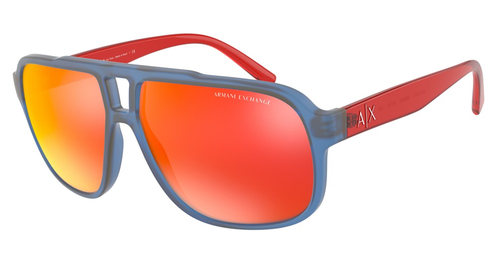 MATTE BLUE / MIRROR RED