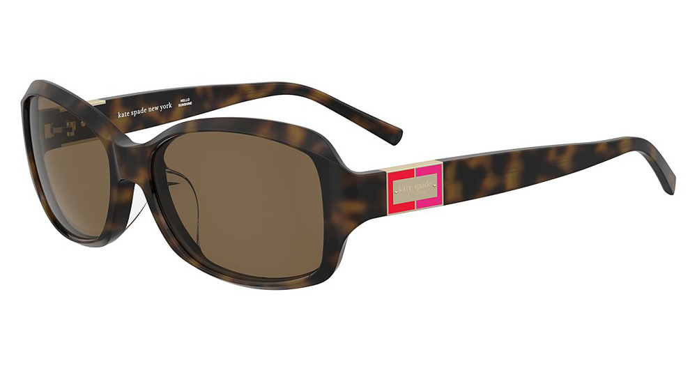 Kate Spade ANNIKA/F/S/US rectangle sunglasses in Havana/Brown