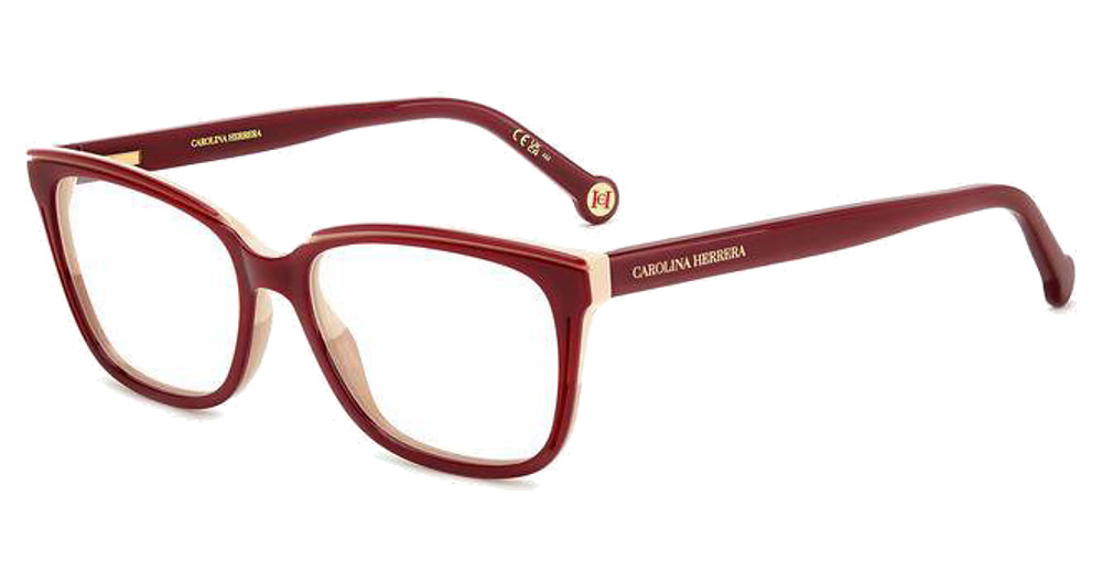 Carolina Herrera HER 0170 rectangle eyeglasses in Burgundy Bge
