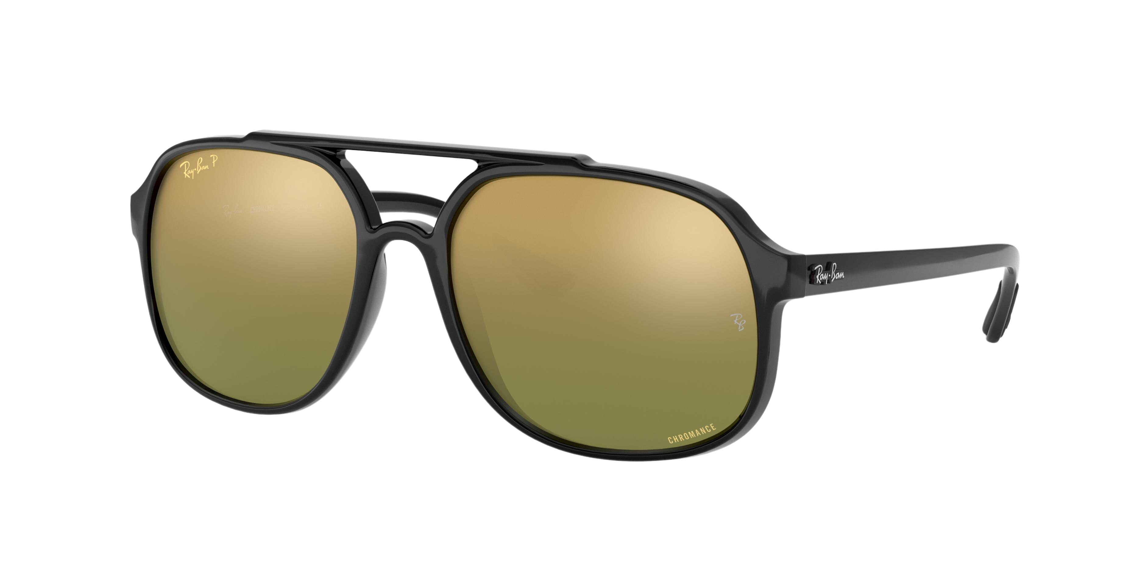 Ray-Ban RB4312CH square sunglasses in Shiny Grey
