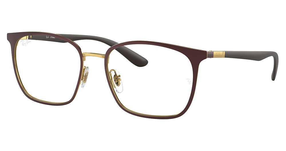 Ray-Ban RX6486 round eyeglasses in Brown on Arista