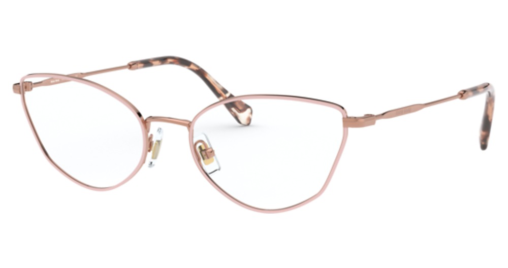 Miu Miu MU 51SV cateye eyeglasses in Pink Gold/Powder