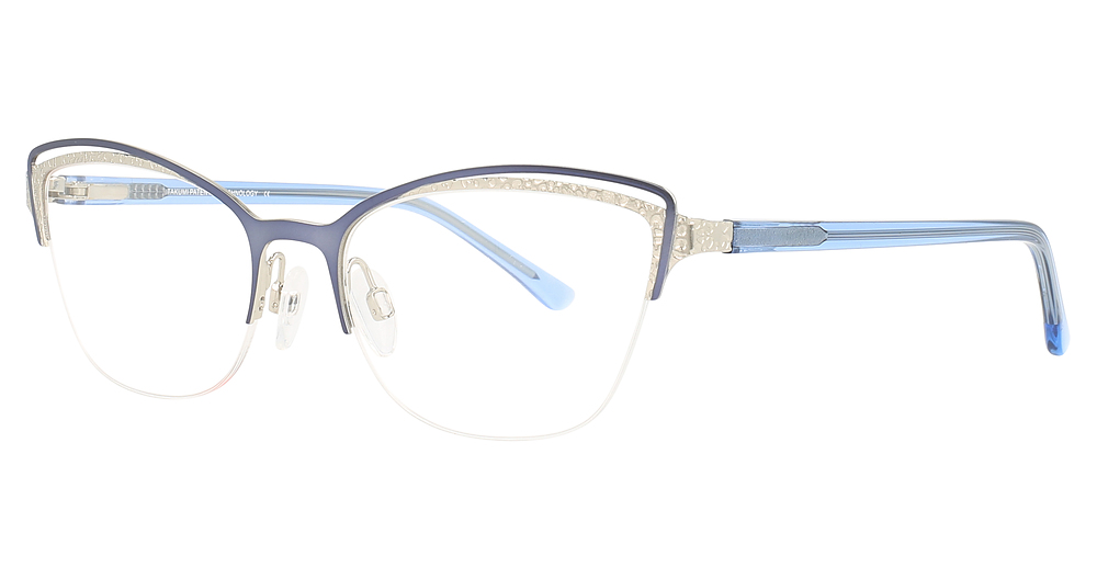 Satin Blue & Silver / Blue Crystal