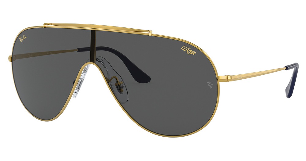 Ray-Ban RB3597 WINGS aviator sunglasses in Legend Gold/Dark Grey