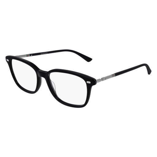 Gucci GG0520O round eyeglasses in Black Ruthenium Transparent