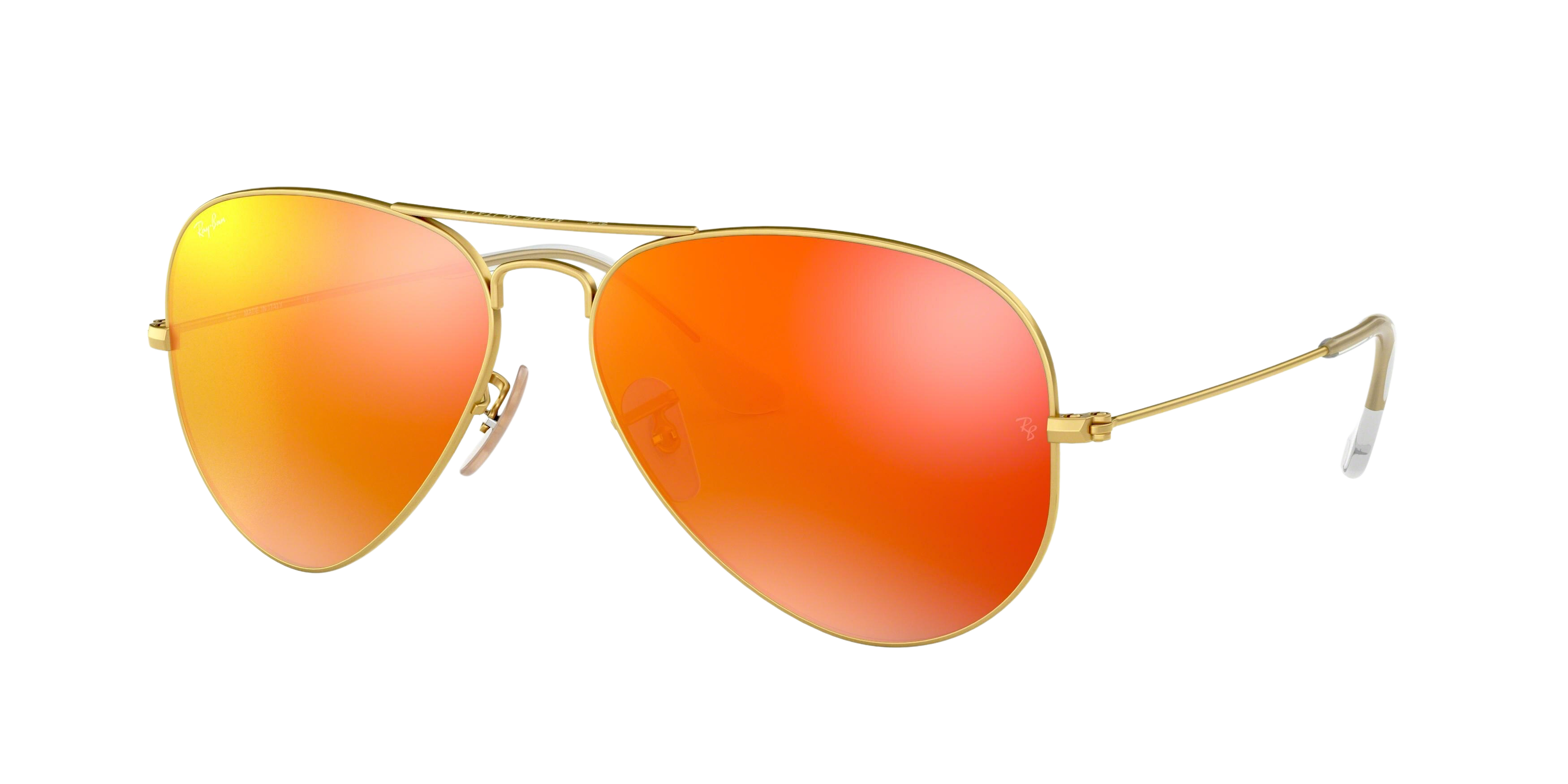 Ray-Ban RB3025 aviator sunglasses in Matte Gold