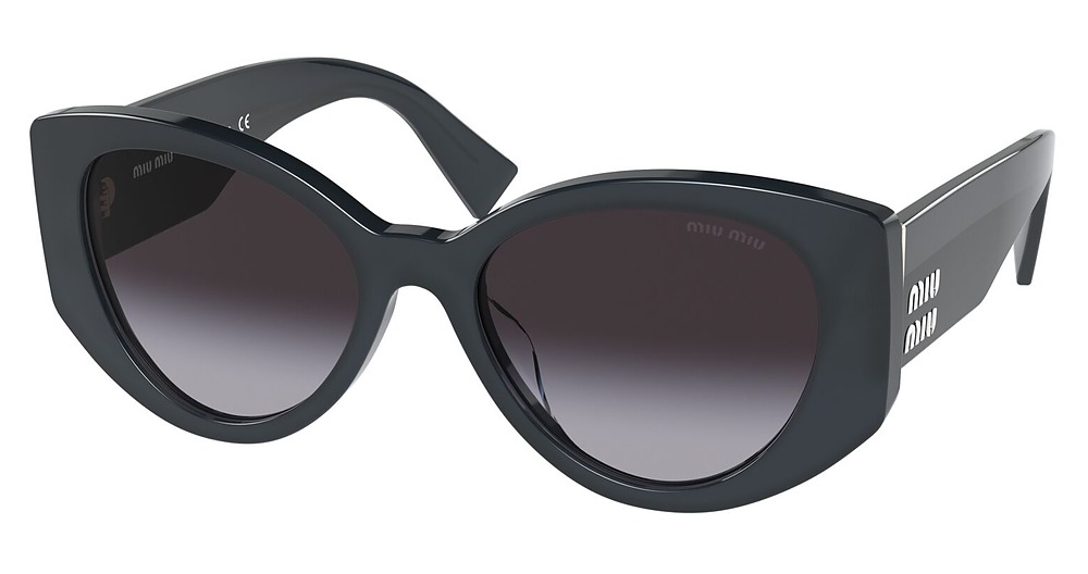 Miu Miu MU 03WS round sunglasses in Grey Opal/Grey Gradient