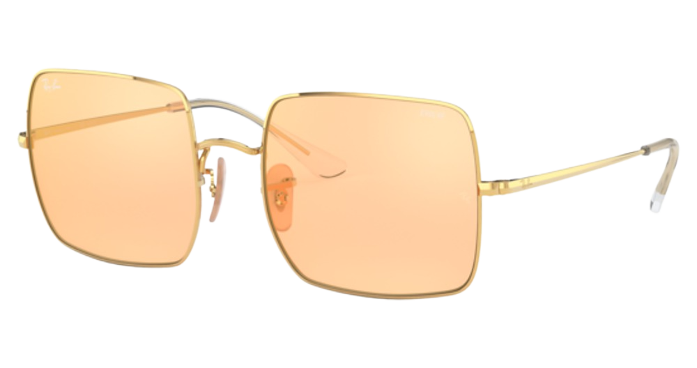 Ray-Ban RB1971 SQUARE square sunglasses in Arista/Photo Orange Mirror Gold