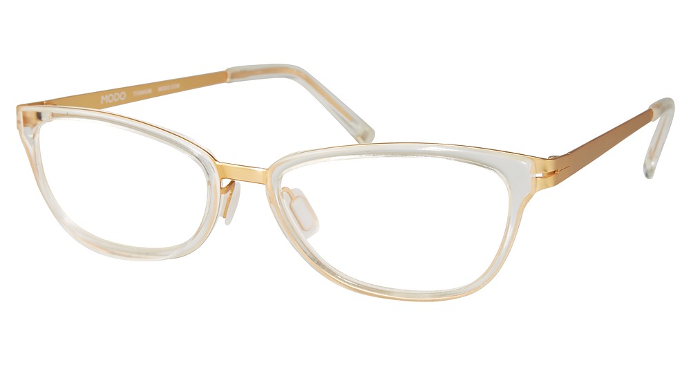 Modo 4506 round eyeglasses in Crystal Gold/4506
