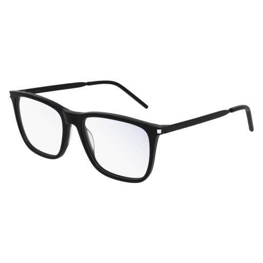 Saint Laurent SL 345 rectangle eyeglasses in Black Black Transparent