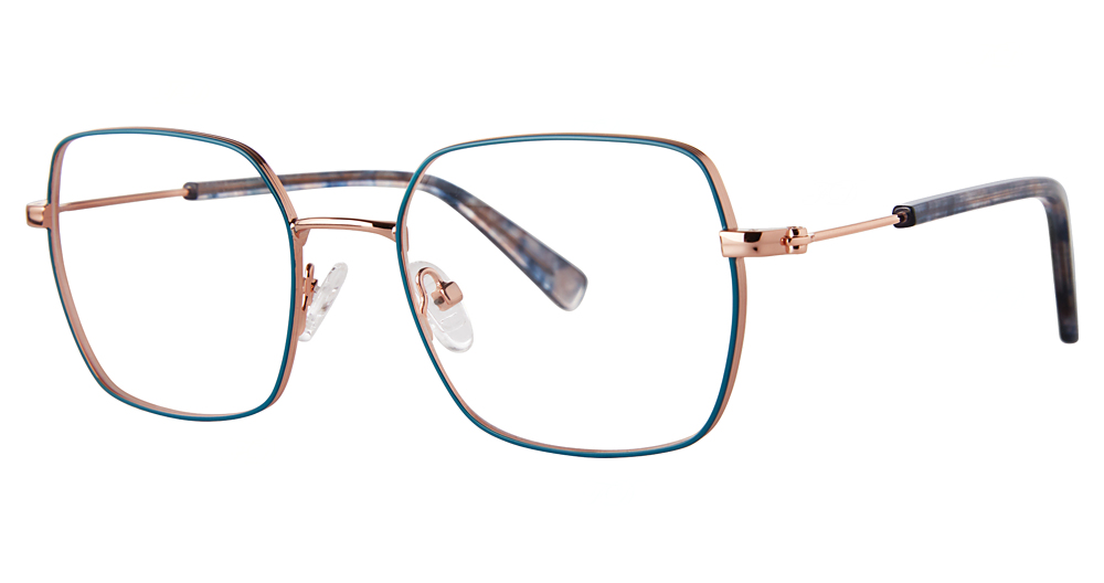 teal/rose gold