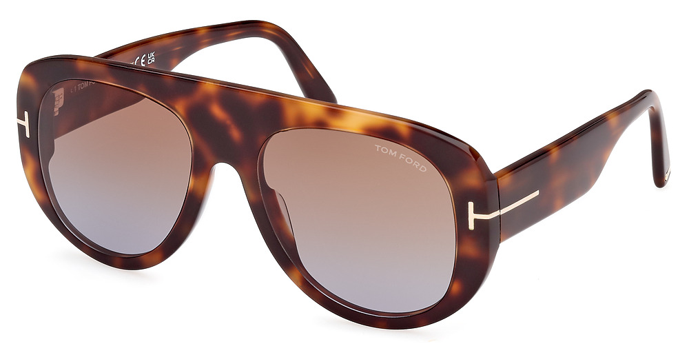 Tom Ford FT1078 aviator sunglasses in Blonde Havana/Brown