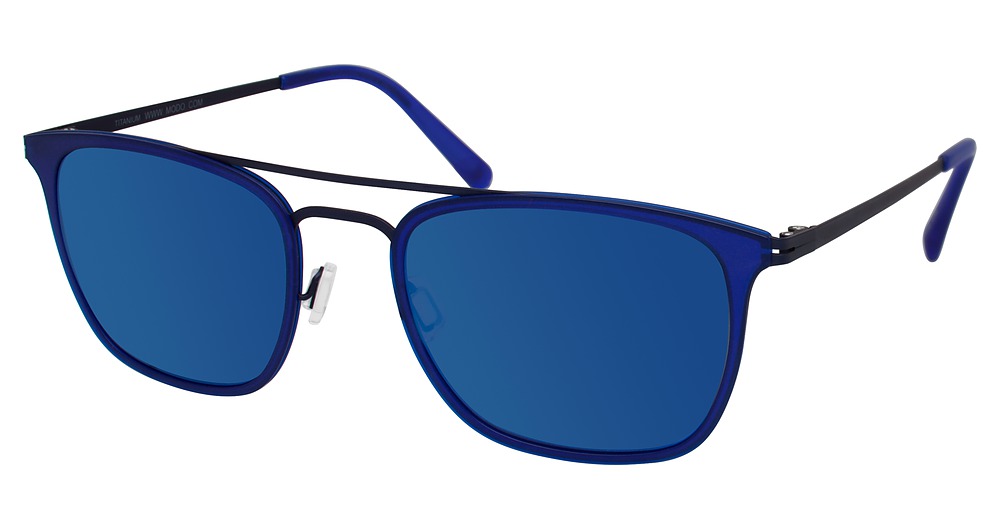 Modo 657 aviator sunglasses in Dark Blue/Grey Lens,Blue Mirror