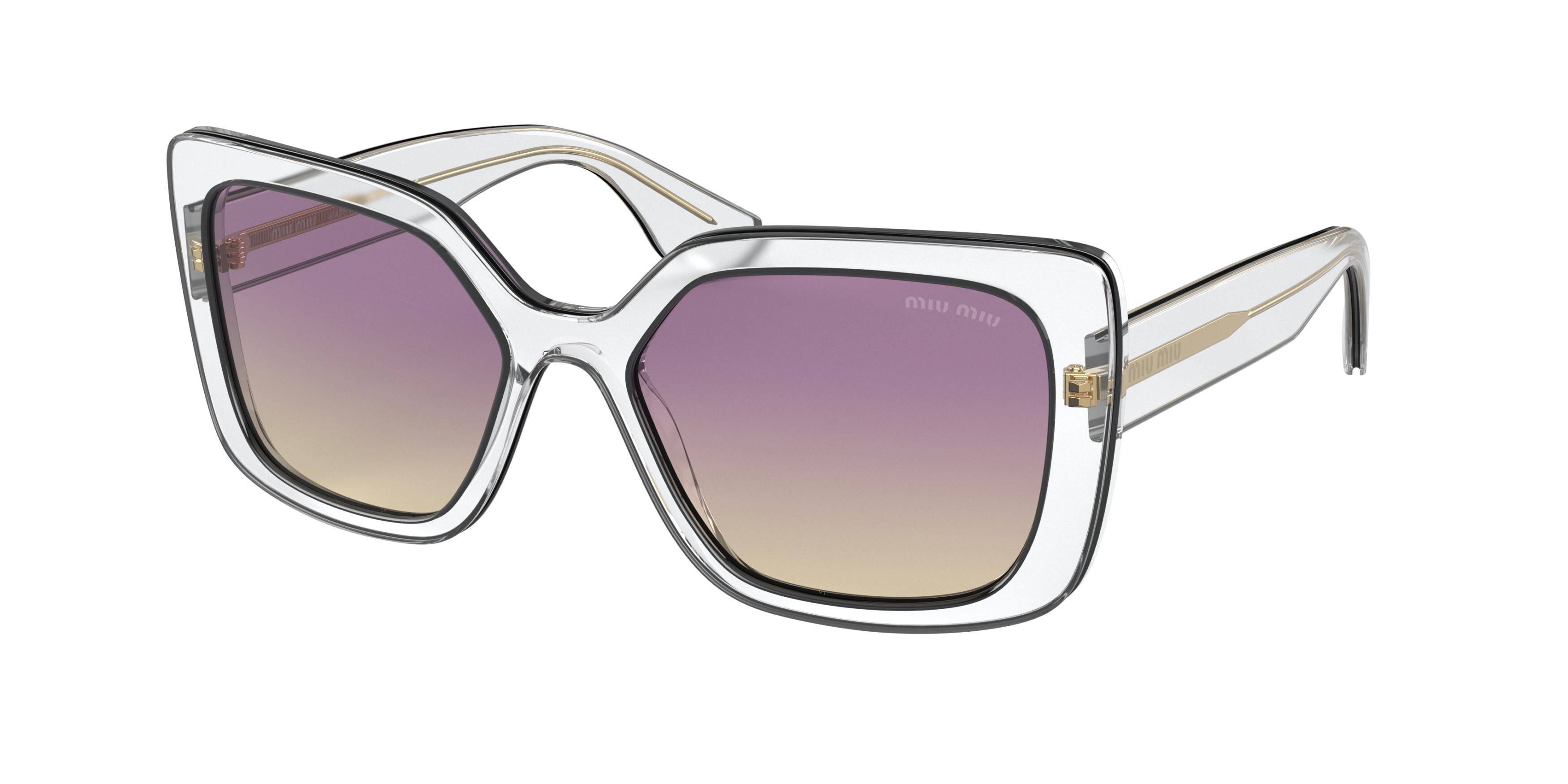 Miu Miu MU 09VS rectangle sunglasses in Transparent