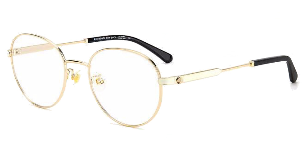 Kate Spade JALISA/F round eyeglasses in Gold Blck