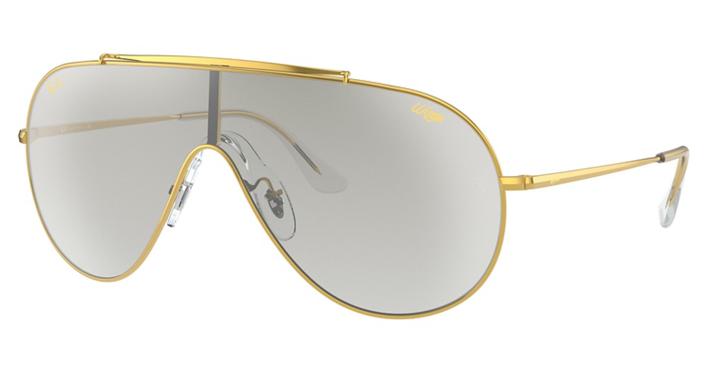 Ray-Ban RB3597 WINGS sunglasses in Legend Gold/Clear Gradient Silver