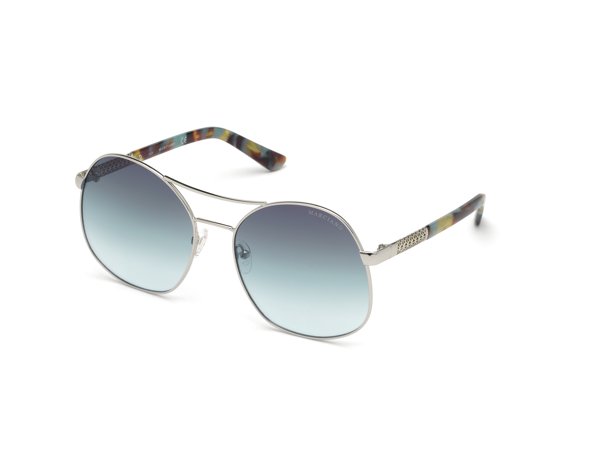 Shiny Light Nickeltin / Gradient Blue