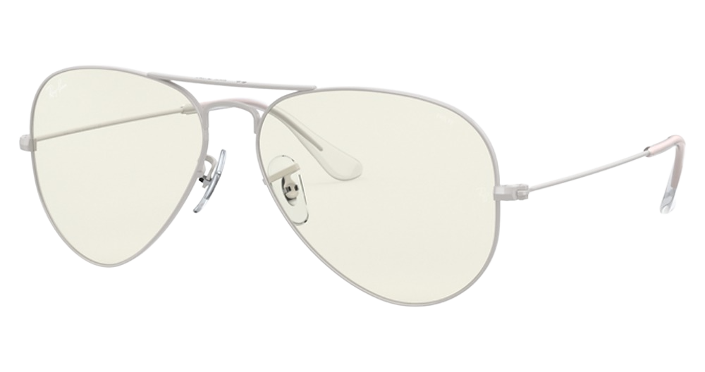 Ray-Ban RB3025 AVIATOR LARGE METAL aviator sunglasses in Light Grey/Photo Grey/Blue Light Filter