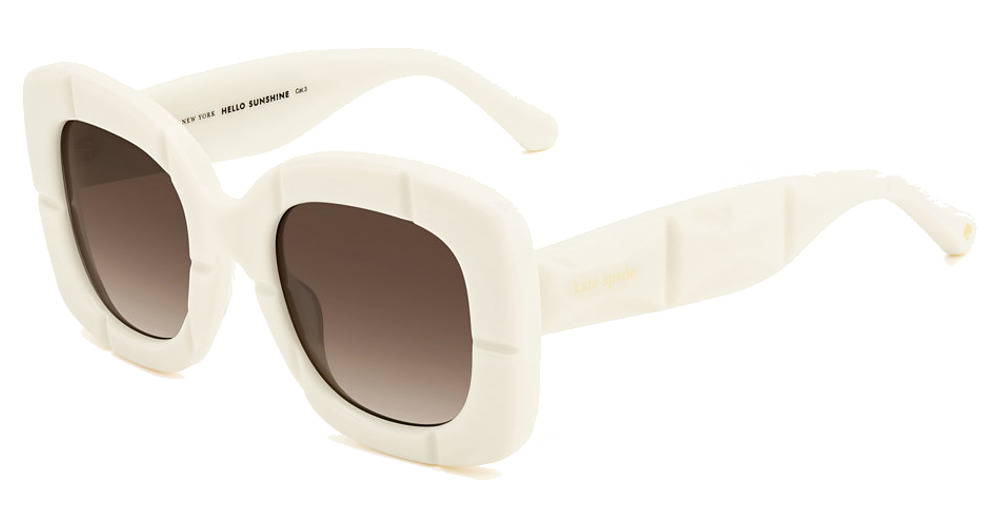 Kate Spade JOSEY/G/S square sunglasses in Ivory/Brown Shaded