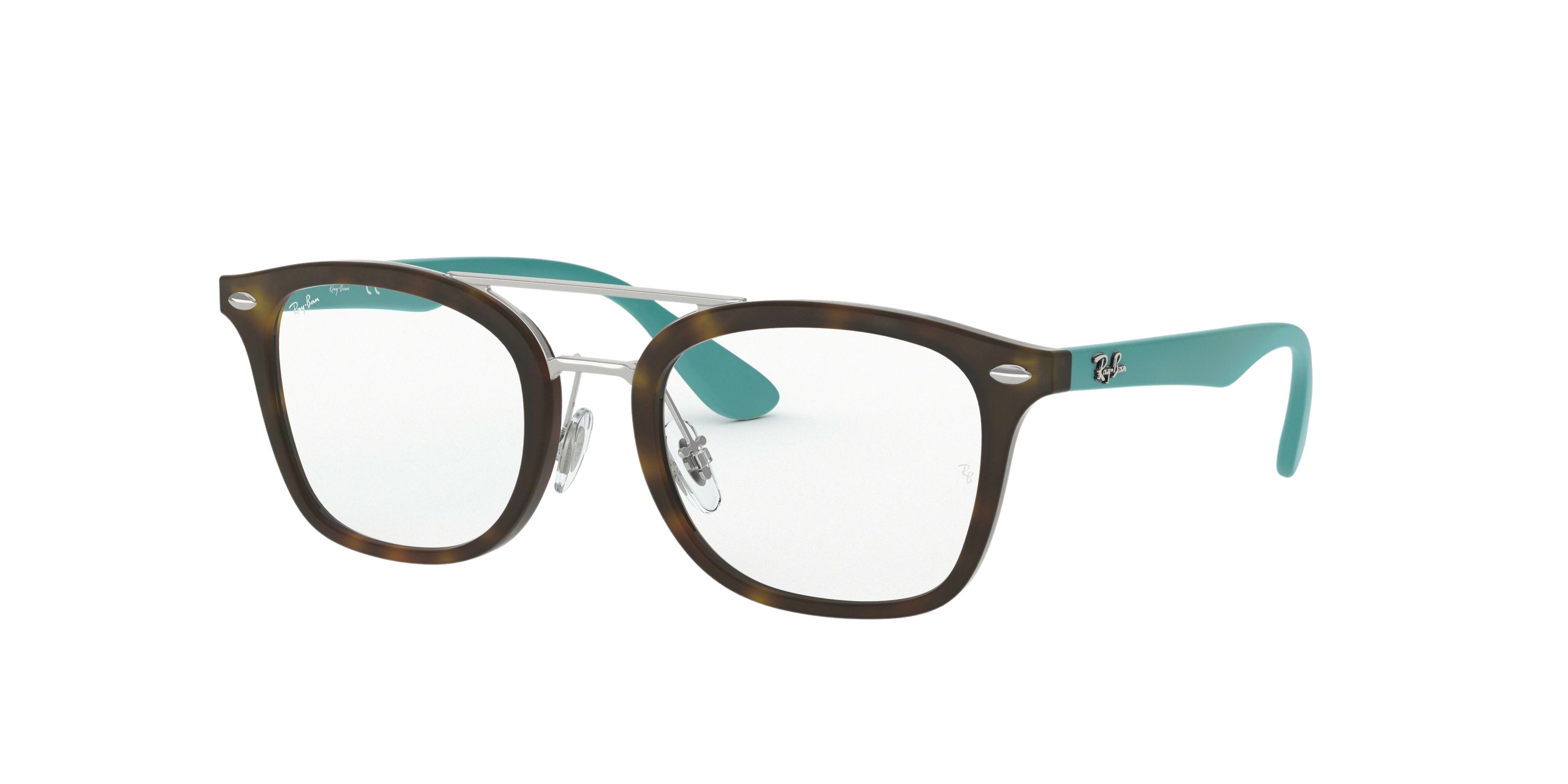 Ray-Ban RY1585 square eyeglasses in Matte Havana