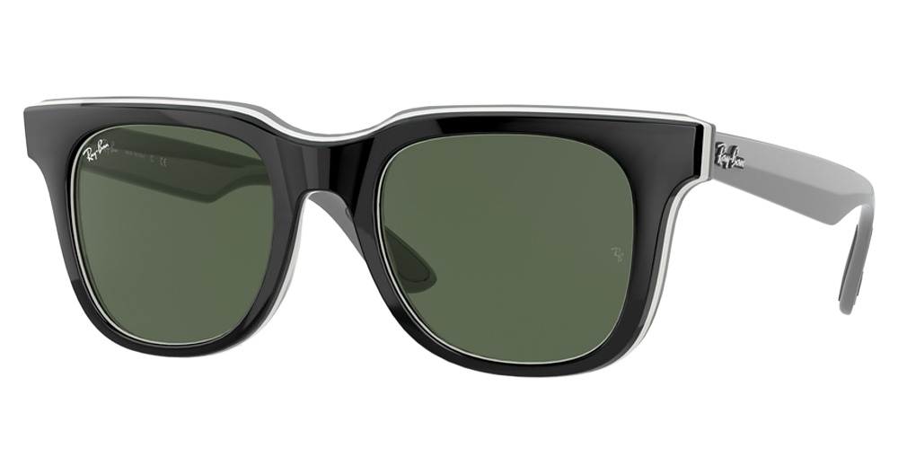 BLACK WHITE GRAY / DARK GREEN