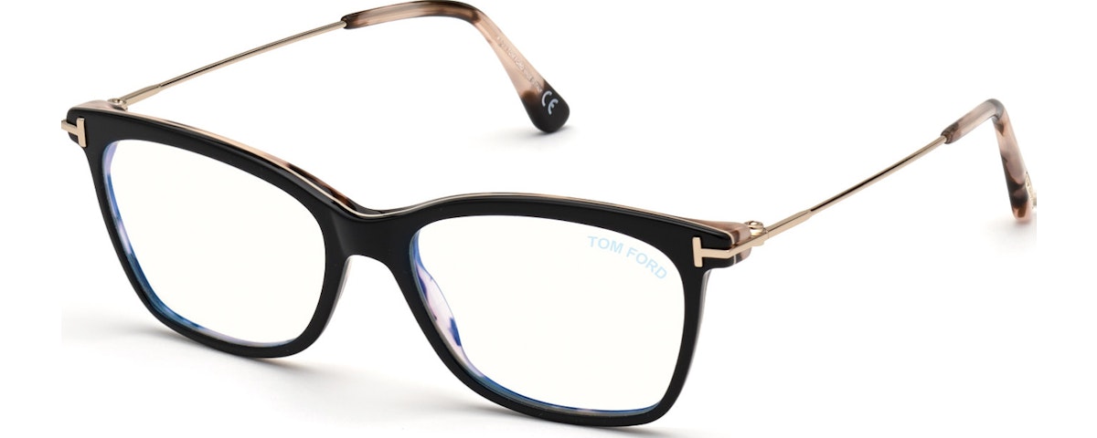 Shiny Vintage Pink Havana/ Blue Block Lenses