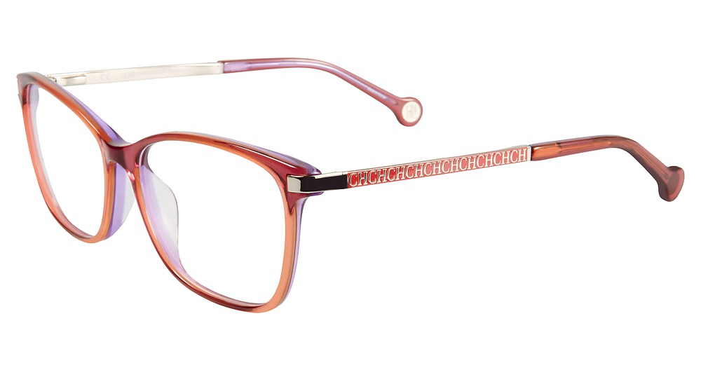 Carolina Herrera VHE714K round eyeglasses in Lilac Pink 0 U61