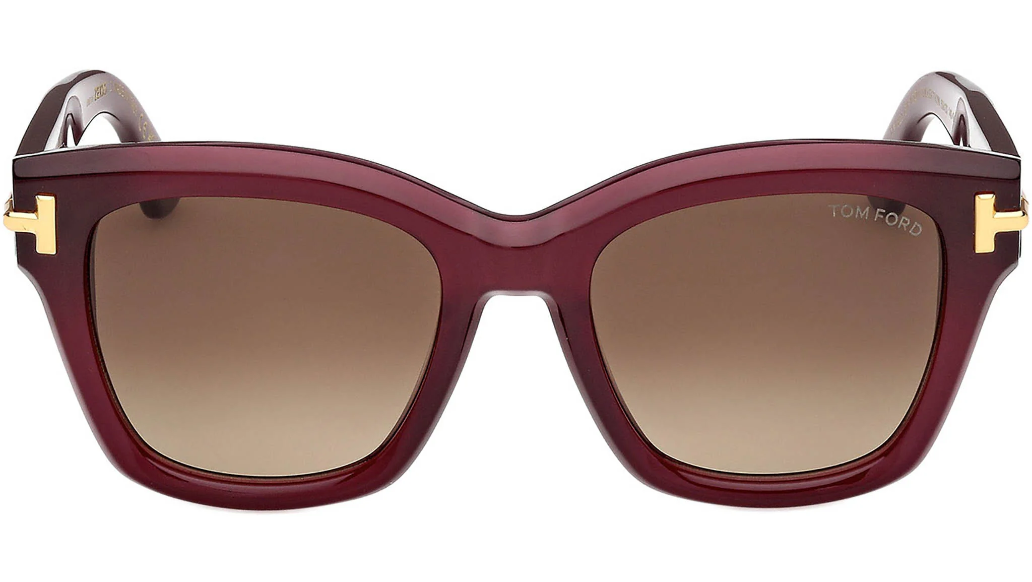 Tom Ford FT1329 irregular sunglasses in Shiny Violet/Gradient Brown