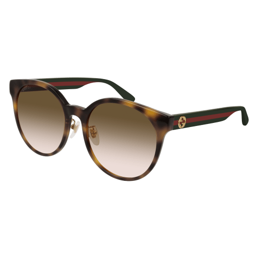 Gucci GG0416SK round sunglasses in Havana Multicolor Brown/Nylon