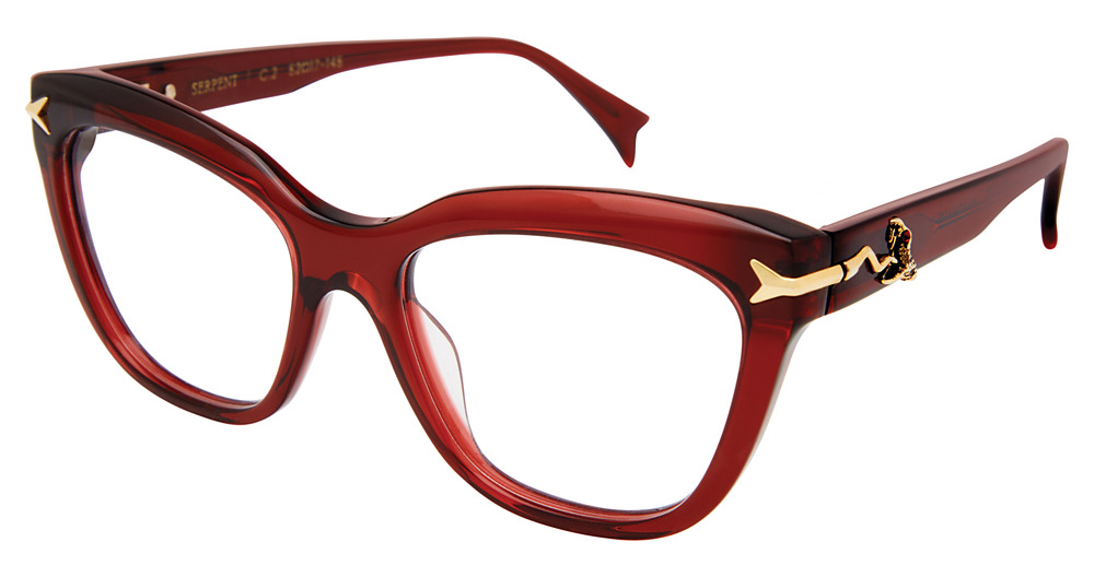 Red Translucent - Shiny/Antique Gold
