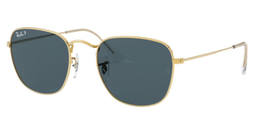 Ray-Ban RB3857 FRANK round sunglasses in Legend Gold/Blue