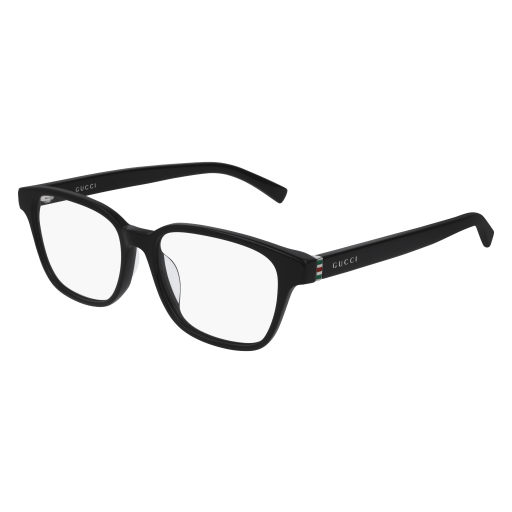 Gucci GG0455OA rectangle eyeglasses in Black Ruthenium Transparent