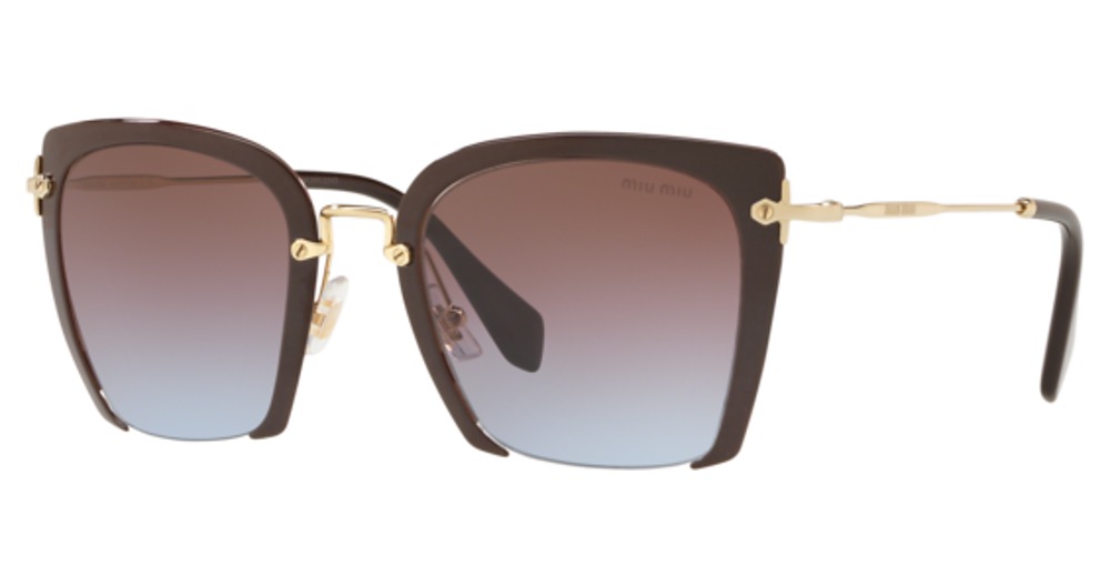 Miu Miu MU 52RS CORE COLLECTION square sunglasses in Glitter Cocoa/Azure Grad Pink Grad Brown