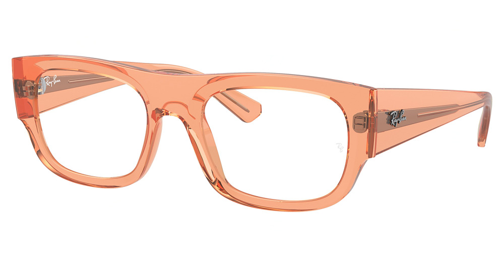 Ray-Ban RX7218 KRISTIN round eyeglasses in Transparent Orange