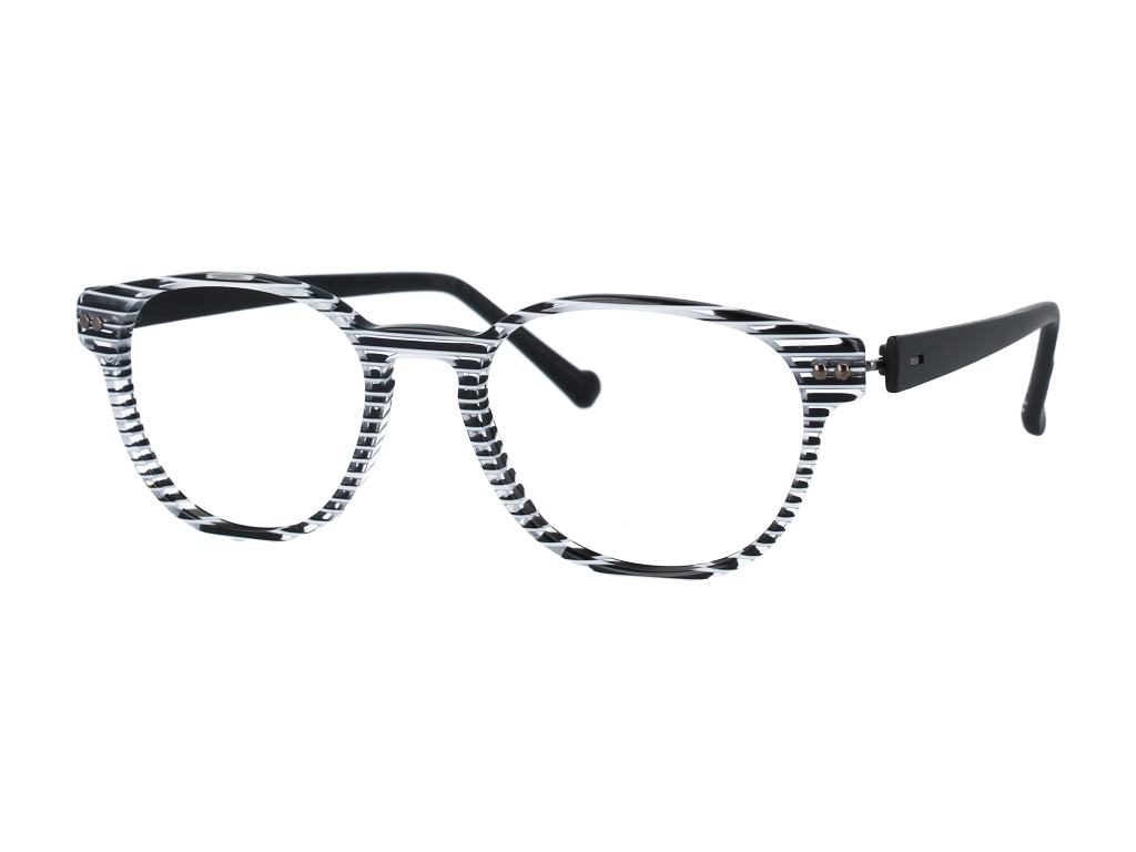 iGreen V4.20 round eyeglasses in Striped Black&White