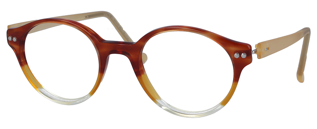 iGreen V4.88 round eyeglasses in Amber Gradient