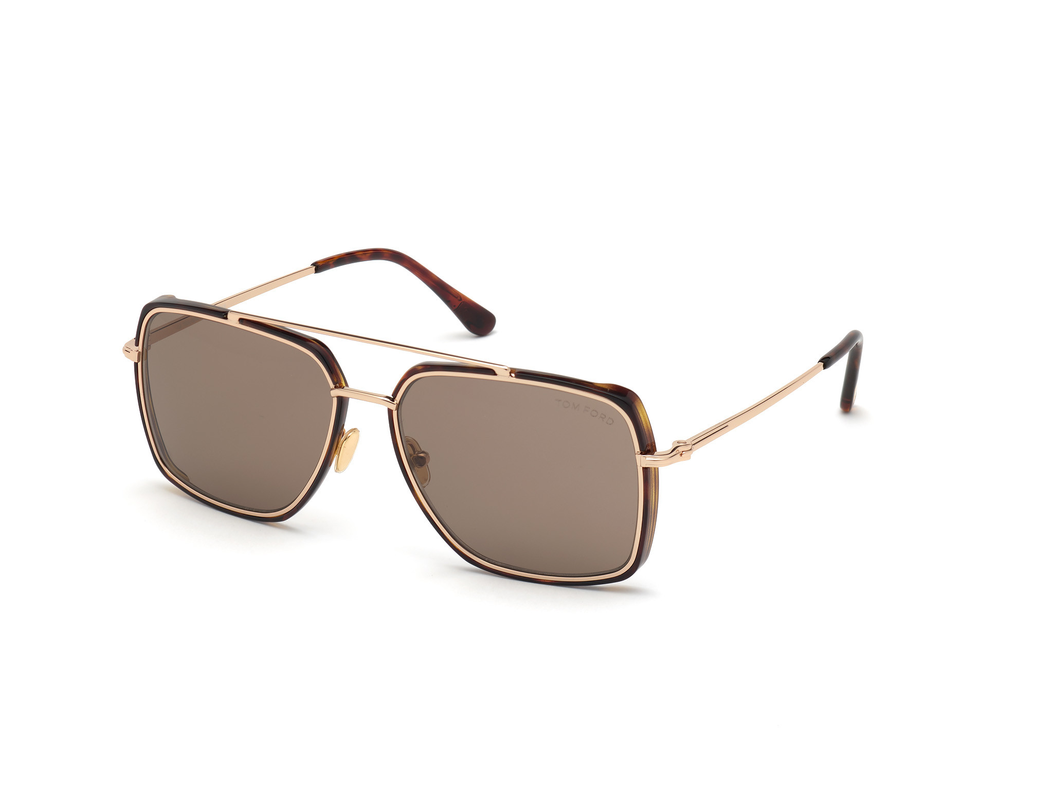 Tom Ford FT0750 Lionel square sunglasses in Shiny Rose Gold
