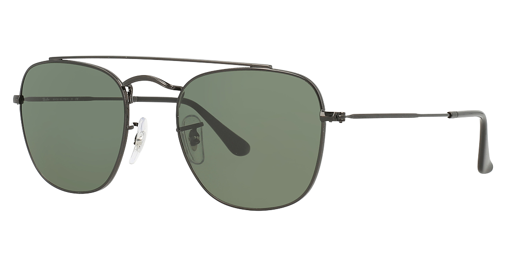 Ray-Ban RB3557 aviator sunglasses in Black/G 15 Green